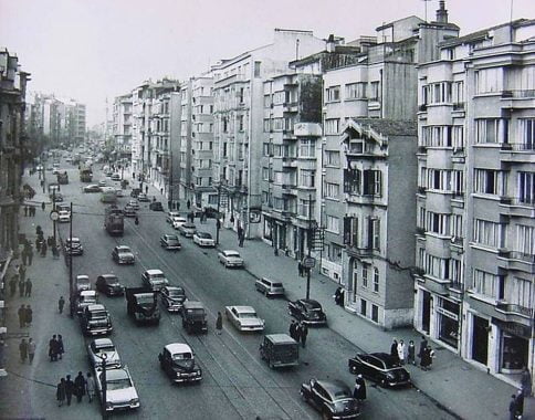 1950-1960'lar da Şişli Halaskargazi Caddesi ve Atatürk Evi